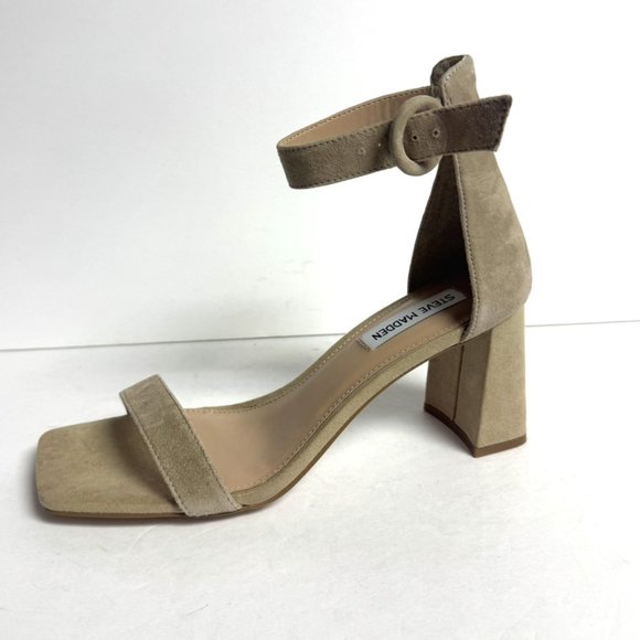 Steve Madden Womens Reverie Sandal Natural Suede Size 8.5 M - Picture 1 of 6